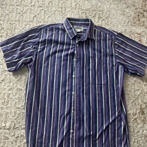 Haband Men's Multicolor Striped Button Down Shirt